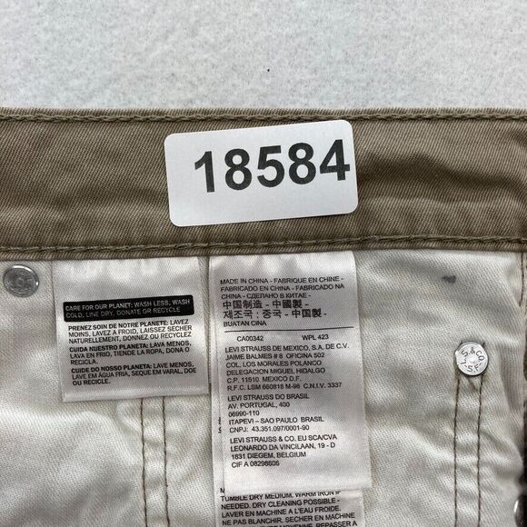 Levi's 502 Pants Mens 40x30 Regular Taper Brown Stretch Fabric Low Rise Chino‎ - Picture 4 of 13